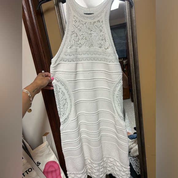 VENUS Dresses & Skirts - White Venus crochet and lace dress